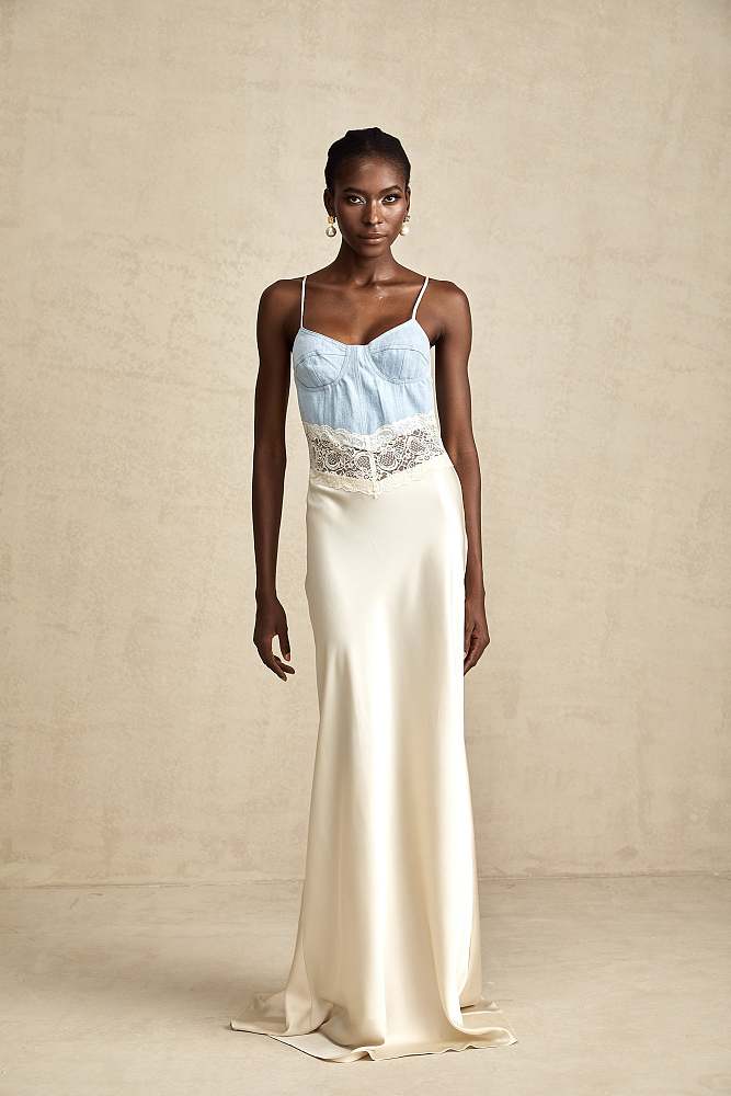 SUPER WHOLESALE | Lisette lace-trim Panelled Maxi Dress