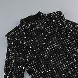 SUPER WHOLESALE | Black Embellished Semi-sheer Maxi Dress