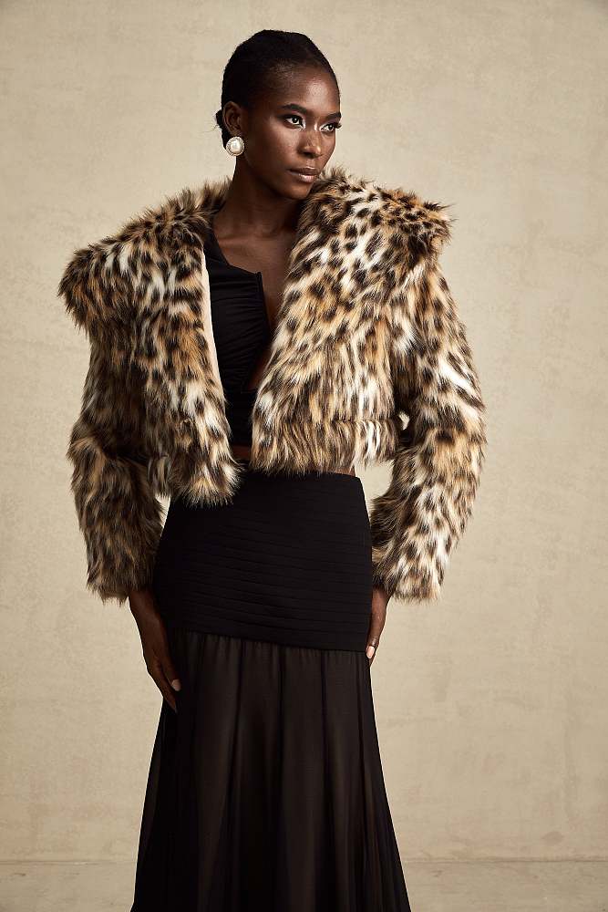 SUPER WHOLESALE | Lucie leopard-print faux-fur jacket
