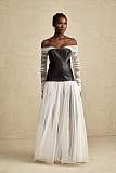 SUPER WHOLESALE |Contrast-color Panelled Maxi Dress