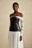SUPER WHOLESALE |Contrast-color Panelled Maxi Dress