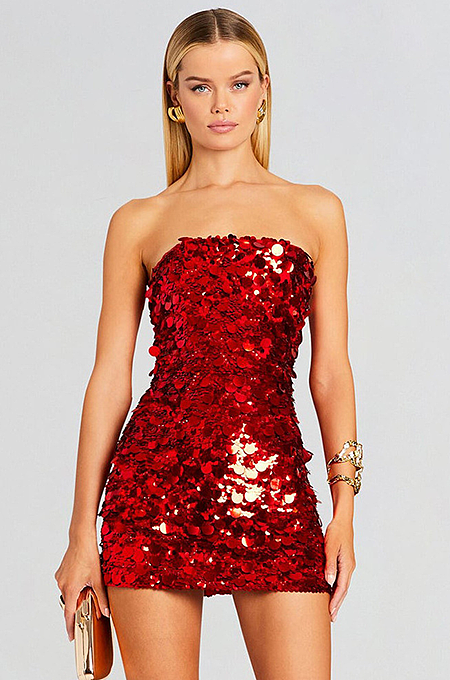 SUPER WHOLESALE | Strapless Sequin Bodycon Dress – Elegant High-End Evening Gown