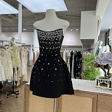 SUPER WHOLESALE | Melisande black embellished mini dress