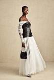SUPER WHOLESALE |Contrast-color Panelled Maxi Dress