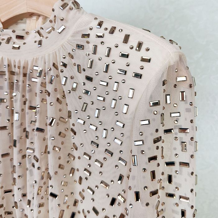 SUPER WHOLESALE | Noémie Crystal-embellished Draped Mini Dress