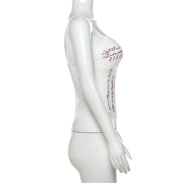 SUPER WHOLESALE | Lace Strappy Corset in White