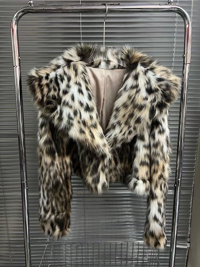 SUPER WHOLESALE | Lucie leopard-print faux-fur jacket