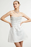 SUPER WHOLESALE | Melisande white embellished mini dress