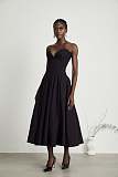SUPER WHOLESALE |Off-shoulder Corset Midi Dress Black