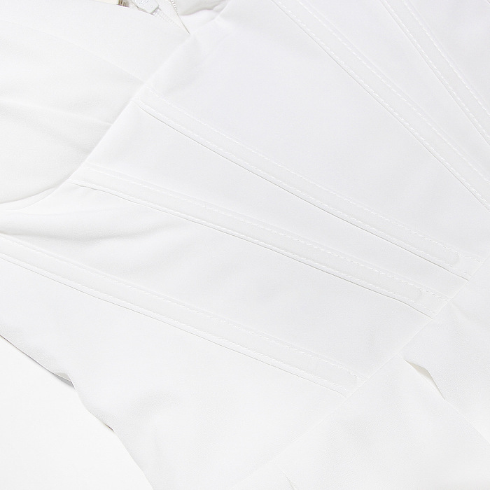 SUPER WHOLESALE |Off-shoulder Corset Midi Dress White