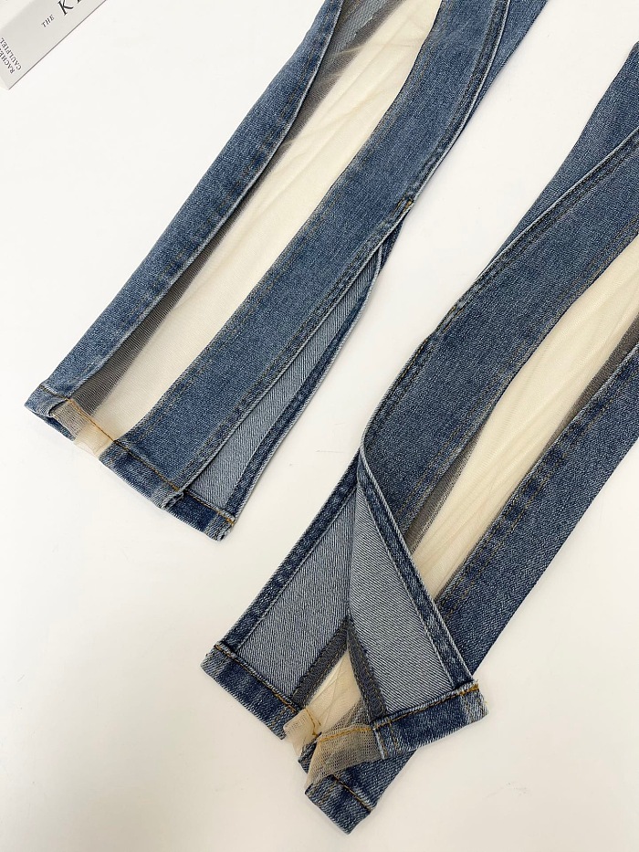 WHOLESALE | Sheer-panelled Jeans