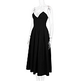 SUPER WHOLESALE |Off-shoulder Corset Midi Dress Black