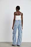SUPER WHOLESALE |White Floral-appliqué Top