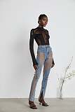 WHOLESALE | Sheer-panelled Jeans