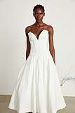 SUPER WHOLESALE |Off-shoulder Corset Midi Dress White