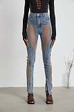 WHOLESALE | Sheer-panelled Jeans