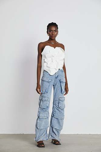 SUPER WHOLESALE |white floral off-shoulder top