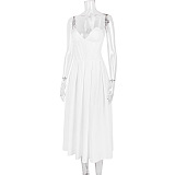 SUPER WHOLESALE |Off-shoulder Corset Midi Dress White