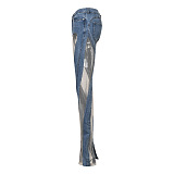 WHOLESALE | Sheer-panelled Jeans