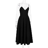 SUPER WHOLESALE |Off-shoulder Corset Midi Dress Black