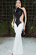 SUPER WHOLESALE | Half High Neck Long Sleeve Color-Block Pleated Dress