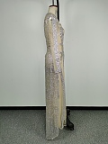 SUPER WHOLESALE |  Sexy Gold-Trimmed Evening Gown Bodycon Mermaid Dress