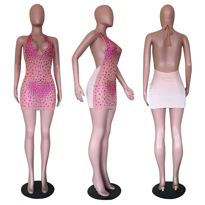 SUPER WHOLESALE |  Backless Halter  Dress