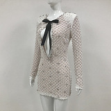 SUPER WHOLESALE | Strapless Short Skirt with Pearl Decoration