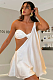 SUPER WHOLESALE |Asymmetrical Shoulder Party Evening Gown
