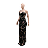 SUPER WHOLESALE |  Women's Sensual V-Neck Strapless Dress