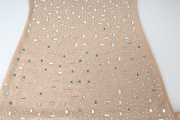 SUPER WHOLESALE | Sexy Fitted High-Waist Rhinestone Spaghetti Strap Dress