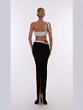 SUPER WHOLESALE |  Evening Party Two-Piece Set: Top + Long Bandage Skirt
