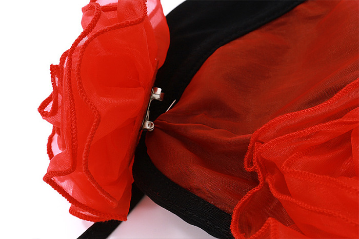 SUPER WHOLESALE |   Color-Block Sexy Hollowed-Out Rose Flower Bodycon Spaghetti Strap Dress.