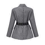 SUPER WHOLESALE |belted-waist blazer