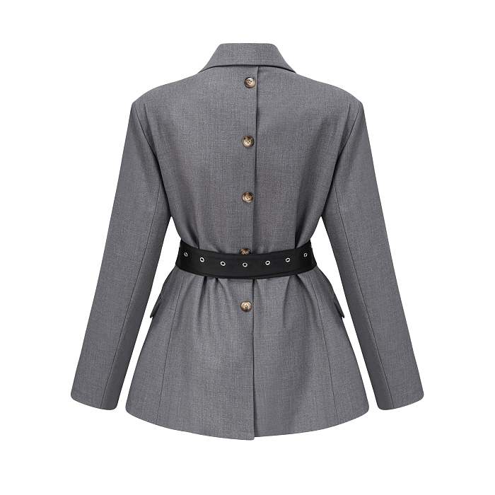 SUPER WHOLESALE |belted-waist blazer