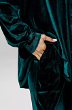 SUPER WHOLESALE | Velvet Long Sleeve Shirt Set