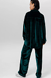 SUPER WHOLESALE | Velvet Long Sleeve Shirt Set