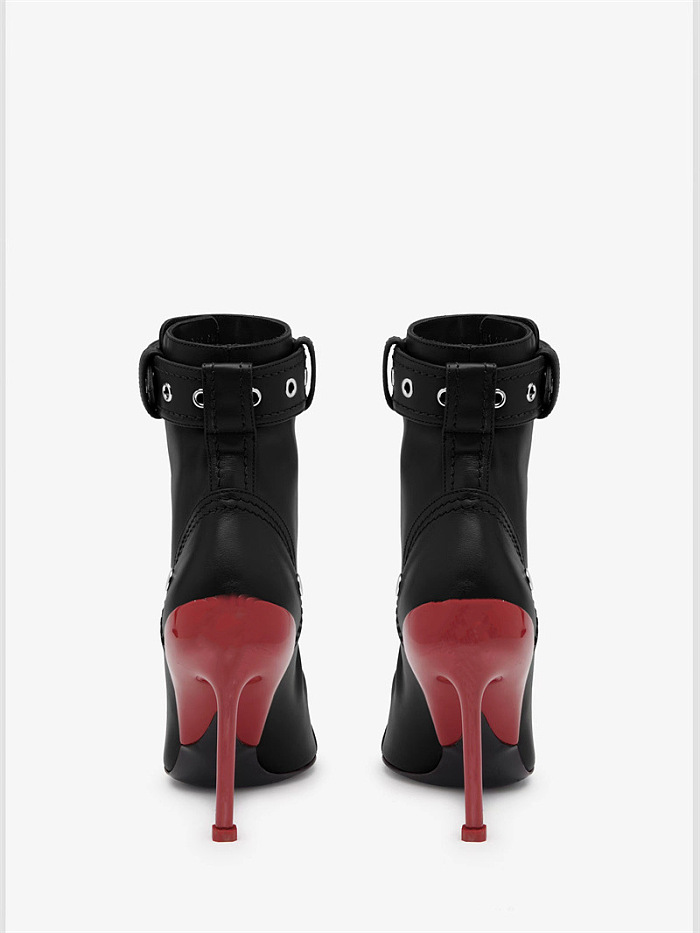 SUPER WHOLESALE |  Metal Toe Zipped Ankle Boots