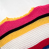 SUPER WHOLESALE | Rainbow Handmade Versatile Cropped Knit Sweater