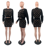 SUPER WHOLESALE | Monogram Knitted Skirt Set