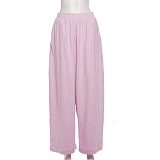 SUPER WHOLESALE | High-Waisted Loose Straight-Leg Casual Pants