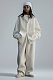 SUPER WHOLESALE | Casual Zip-Up Hoodie Jacket + Drawstring Wide-Leg Pants Two-Piece Set Grey