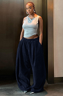 SUPER WHOLESALE | High-Waisted Loose Straight-Leg Casual Pants