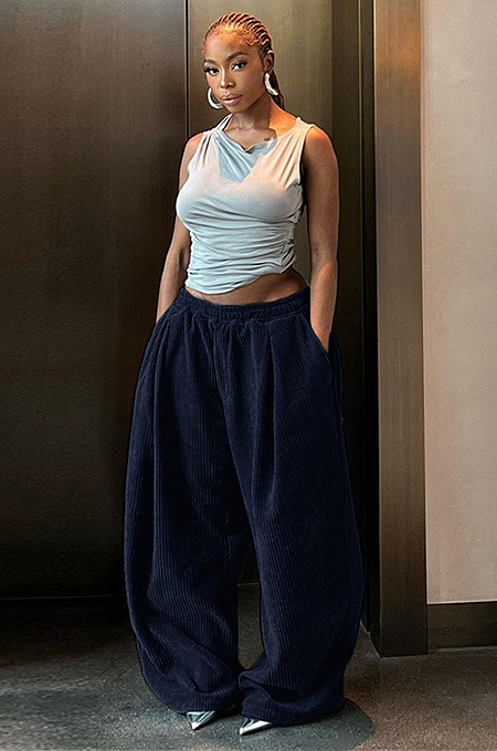 SUPER WHOLESALE | High-Waisted Loose Straight-Leg Casual Pants