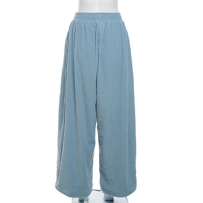 SUPER WHOLESALE | High-Waisted Loose Straight-Leg Casual Pants
