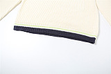 SUPER WHOLESALE | Long Sleeve Sweater Fashion Color-Block Casual Knit Top
