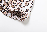 SUPER WHOLESALE | Slim-Fit Backless Spaghetti Strap Mini Skirt Fashionable Peplum Leopard Print Dress