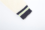 SUPER WHOLESALE | Long Sleeve Sweater Fashion Color-Block Casual Knit Top