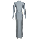 SUPER WHOLESALE | Twist Split Long Dress