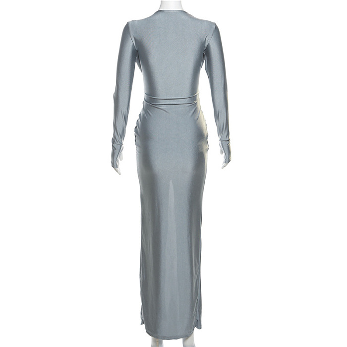 SUPER WHOLESALE | Twist Split Long Dress